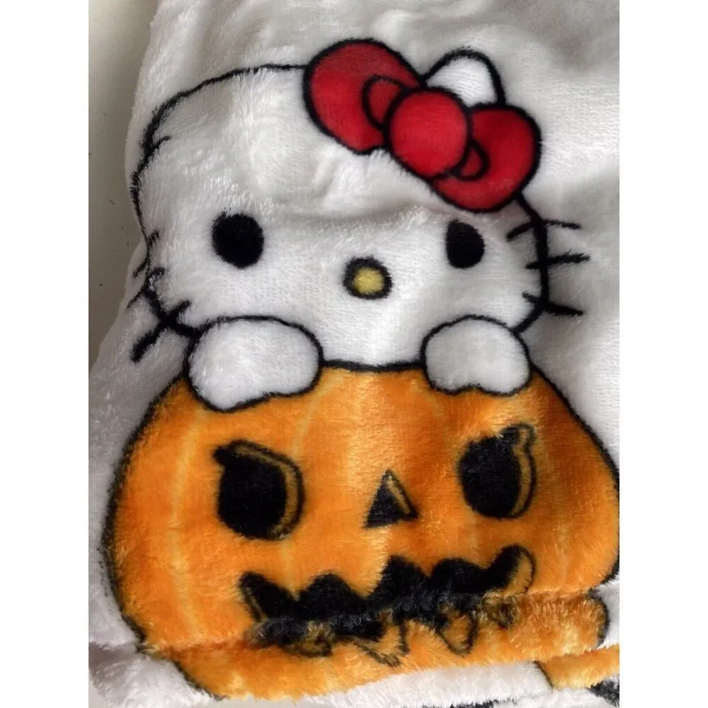 2 Pack Hello Kitty Halloween Throw Blanket Witch Broom Ghost Mummy Pumpkin‎ NEW